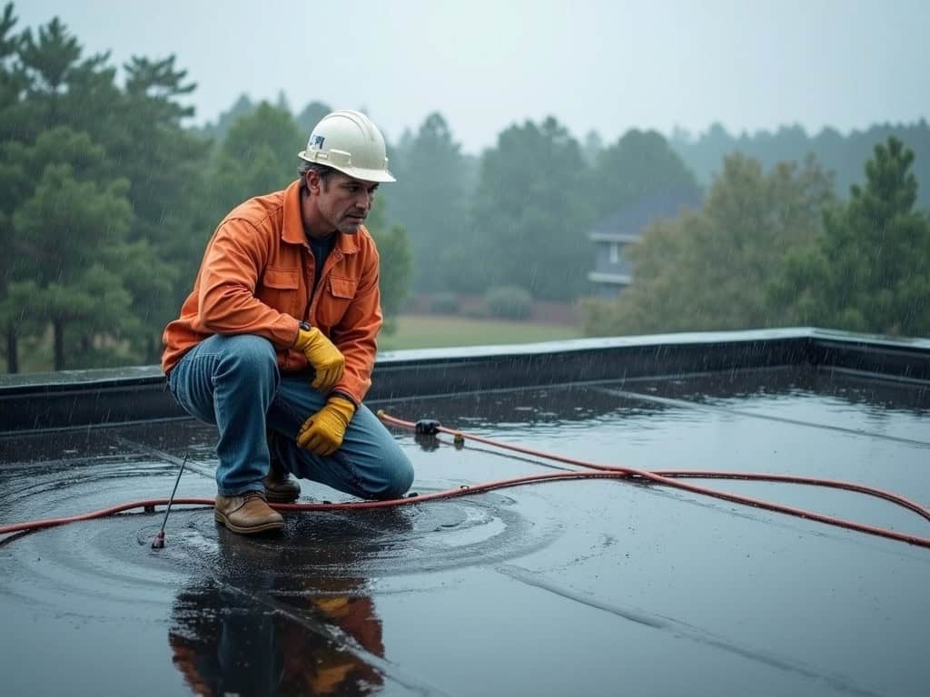 how do i repair a leaking flat roof